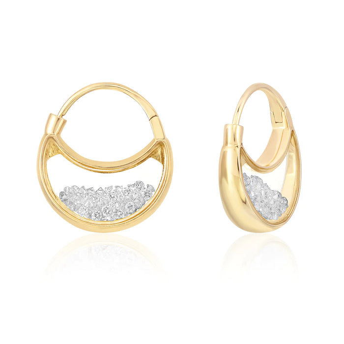 Purses Diamond Earrings in Yellow Gold