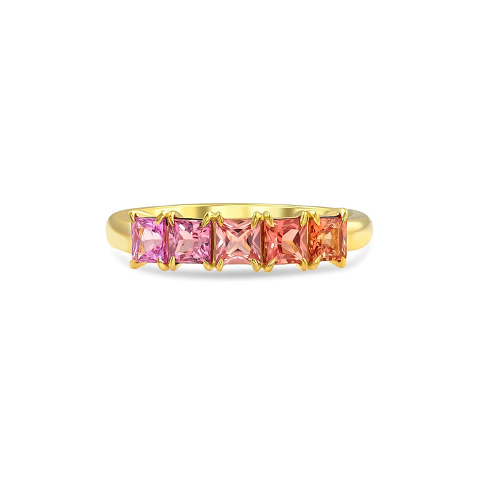 Sunset Sapphire Ring in Yellow Gold