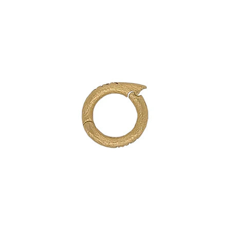 Small Round WTF Charm Holder in Yellow Gold