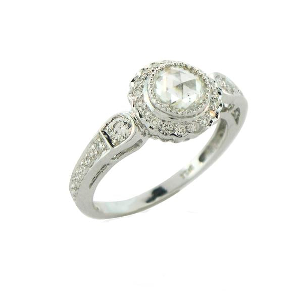 The True Romance Ring with White Diamond in White Gold