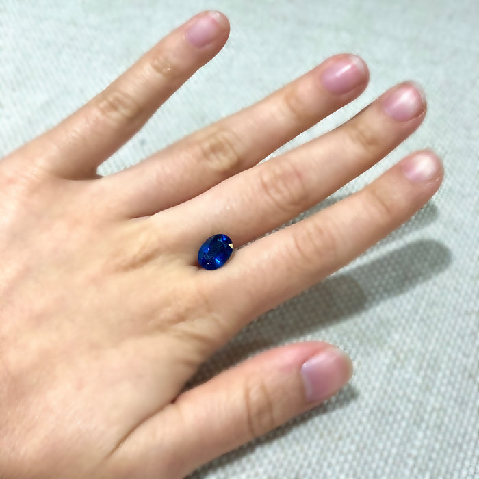 Oval Cut Deep Blue Sapphire