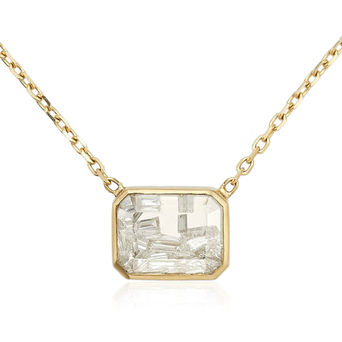 Esmeralda Diamond Necklace in Yellow Gold