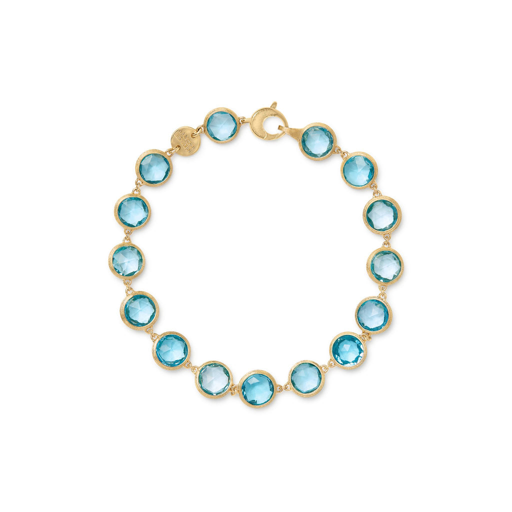 Jaipur Blue Topaz Bracelet in Yellow Gold