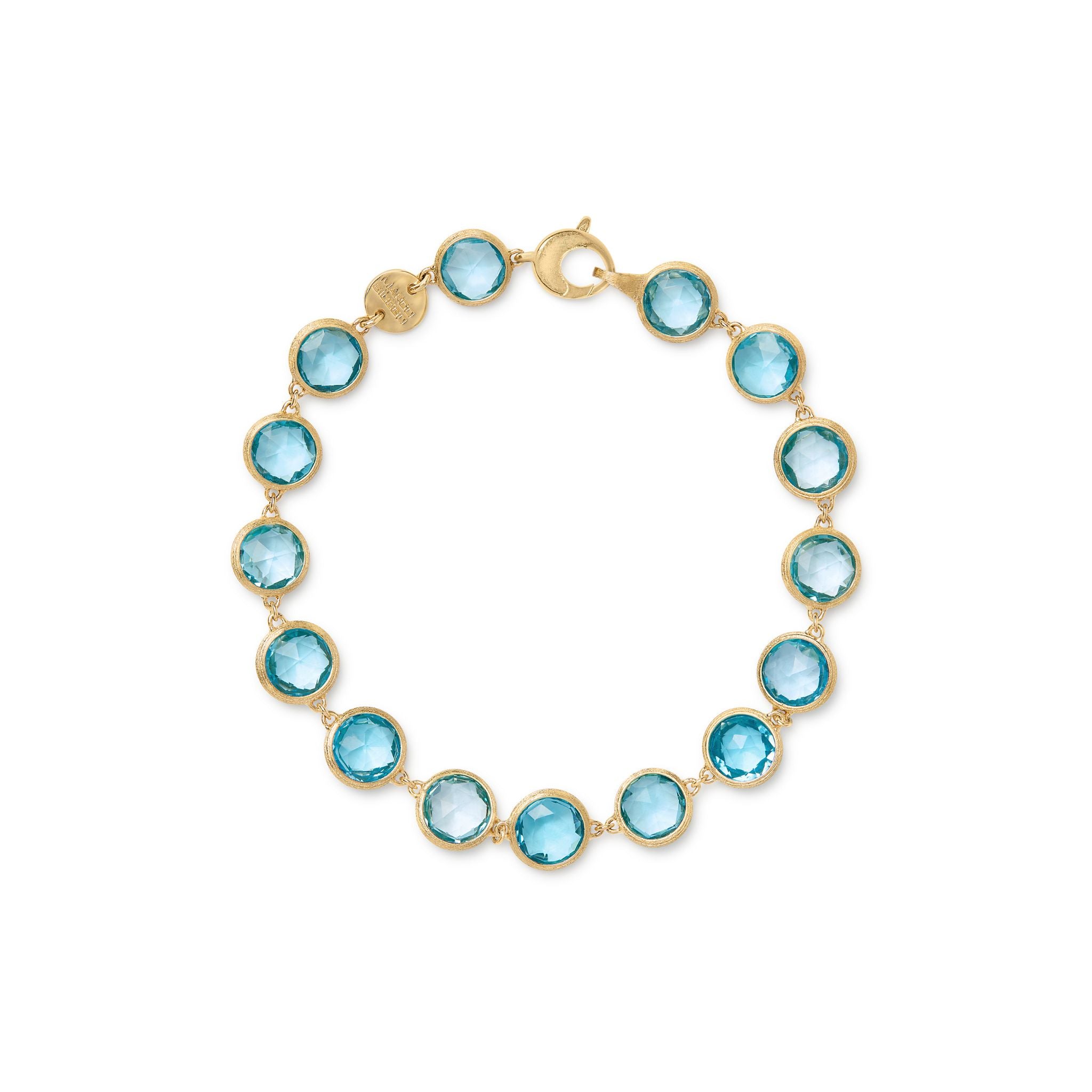 Jaipur Blue Topaz Bracelet in Yellow Gold