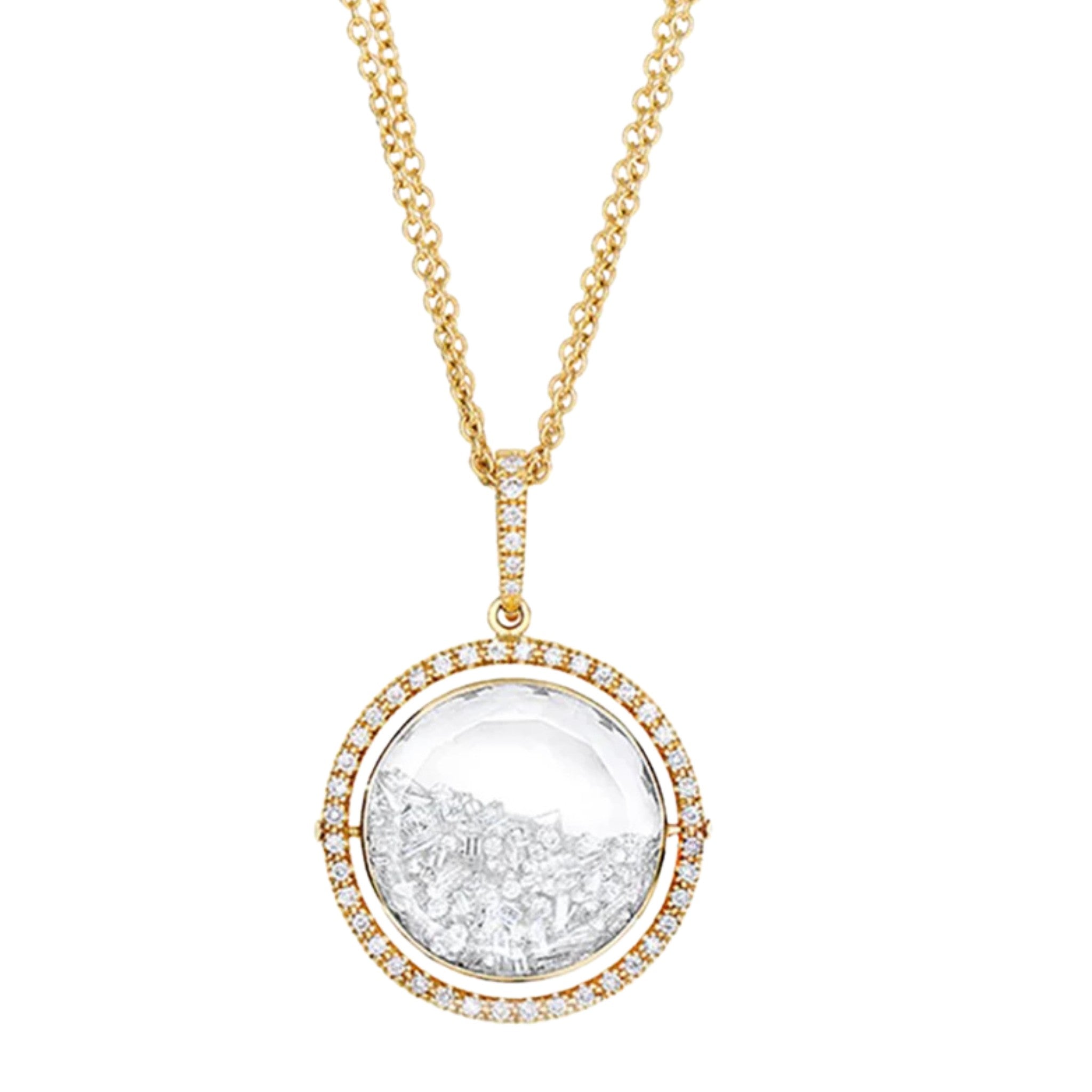 Halo 20 Necklace in Yellow Gold