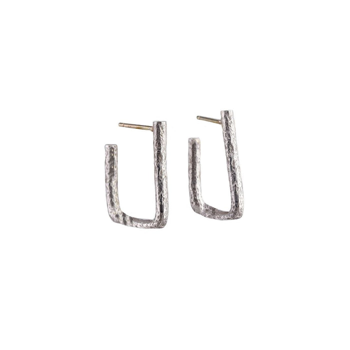 Shorty Hoops in Sterling Silver