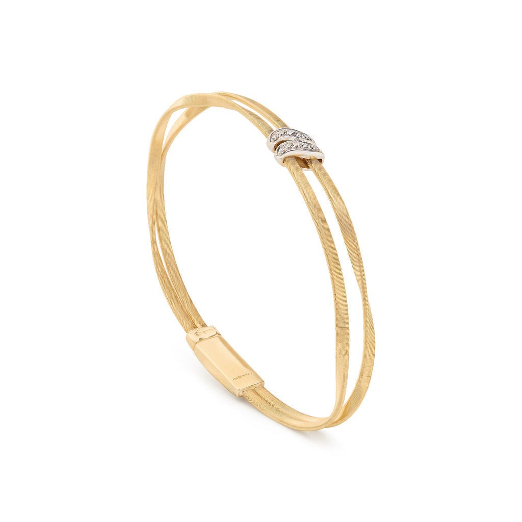 Marrakech Diamond Bracelet in Yellow Gold and White Gold