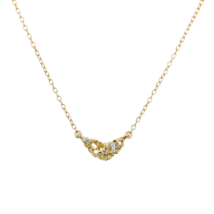 1 Lune Diamond Necklace in Yellow Gold