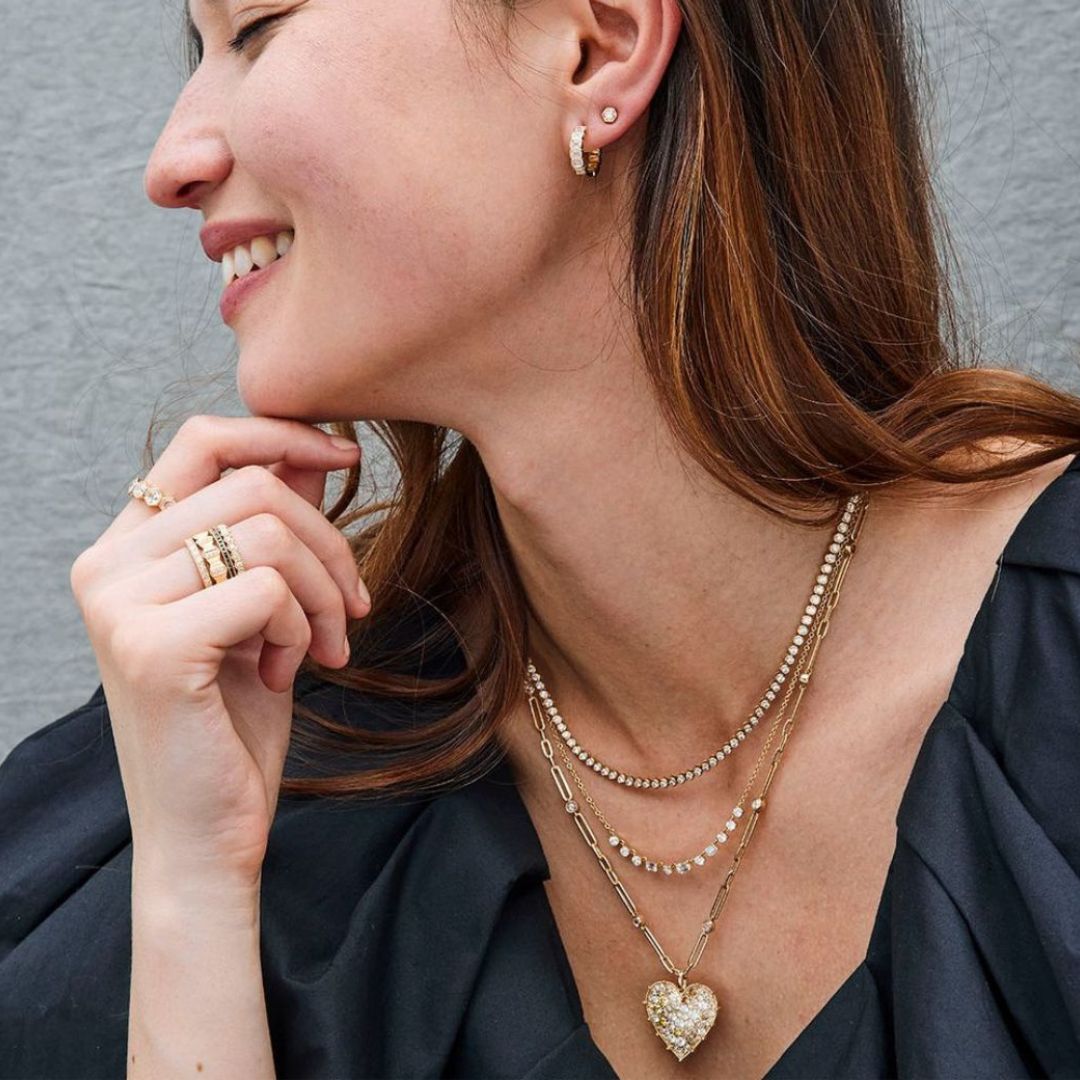 Nea White Diamond Huggies