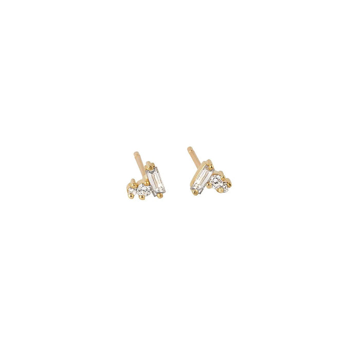 Petite Post Earrings in Yellow Gold