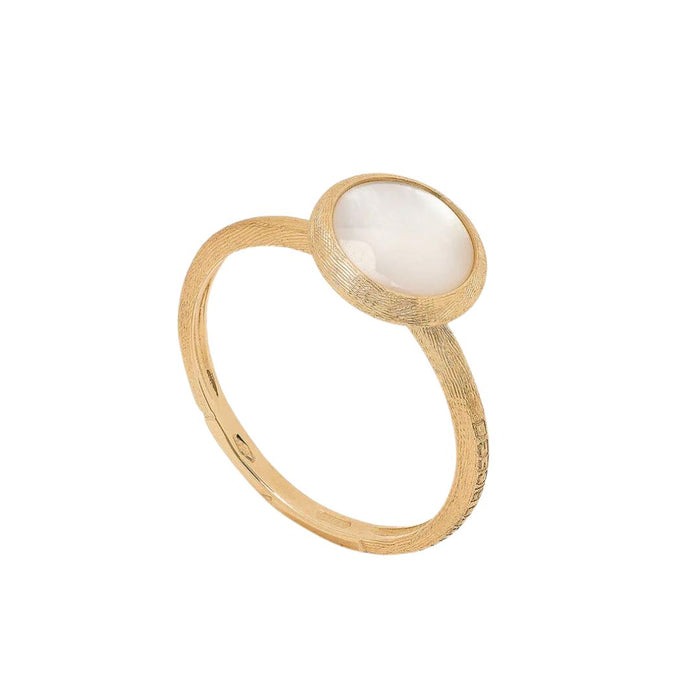 Jaipur Mother of Pearl Stackable Ring in Yellow Gold