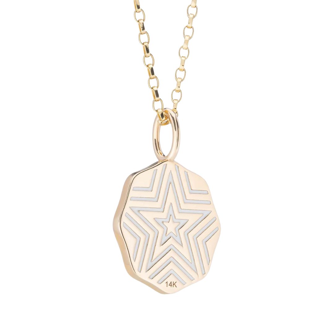 Pearl Mini Porte Bonheur Charm in Yellow Gold