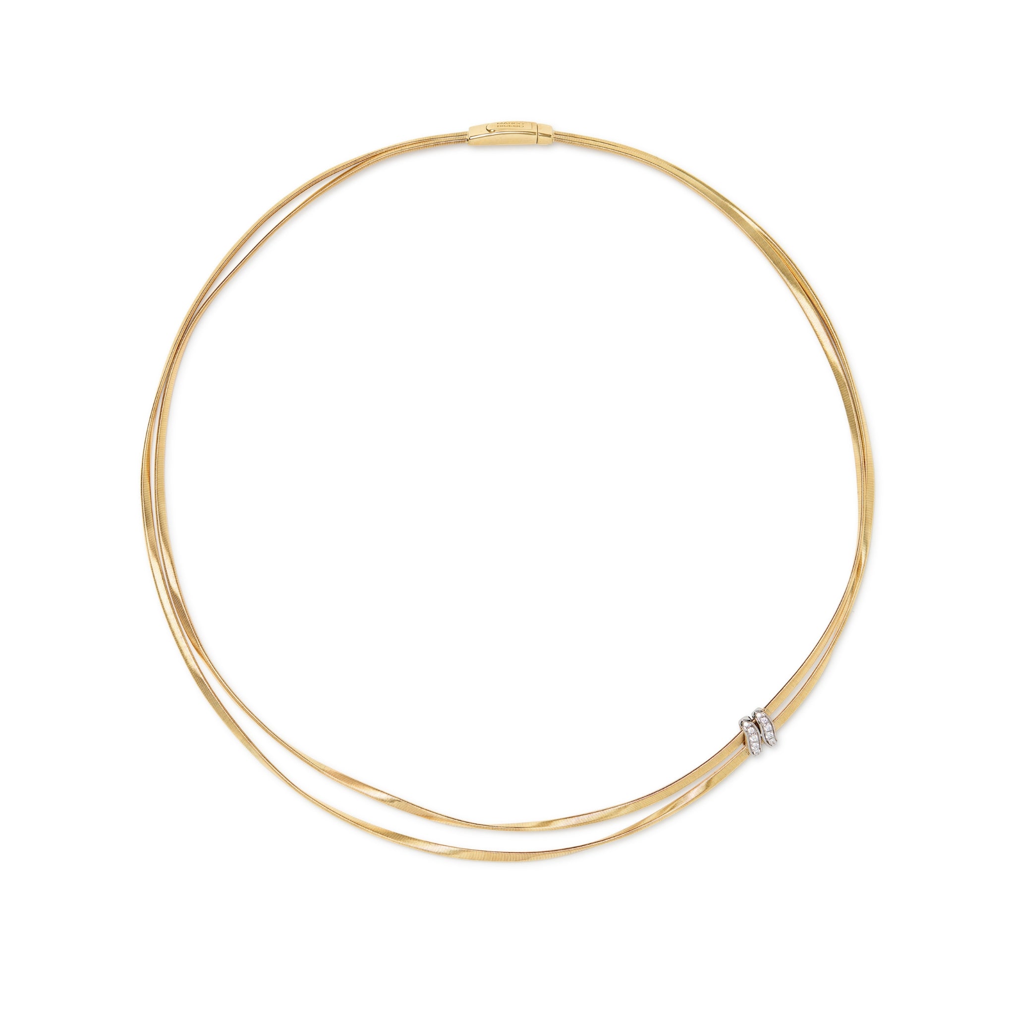 Marrakech Diamond Necklace in Yellow Gold and White Gold