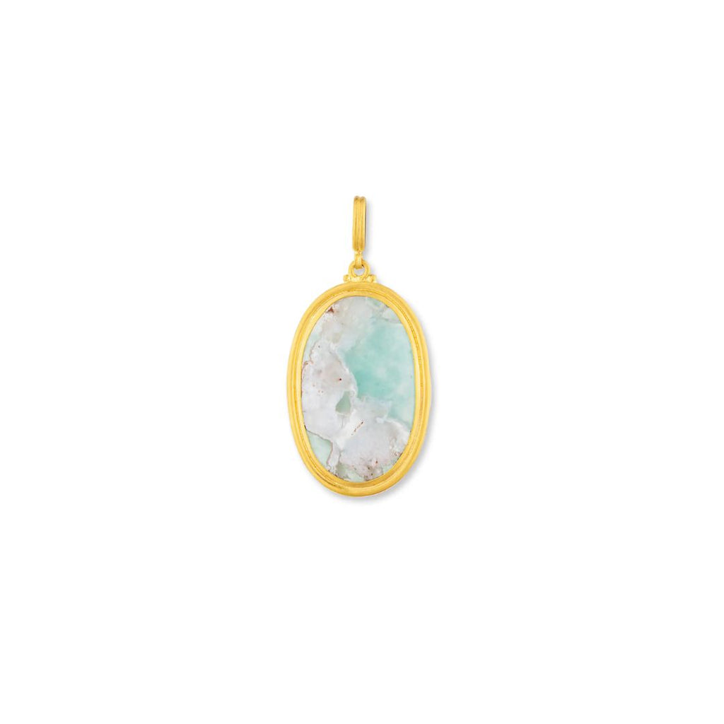 My World Aquaprase Pendant in Yellow Gold