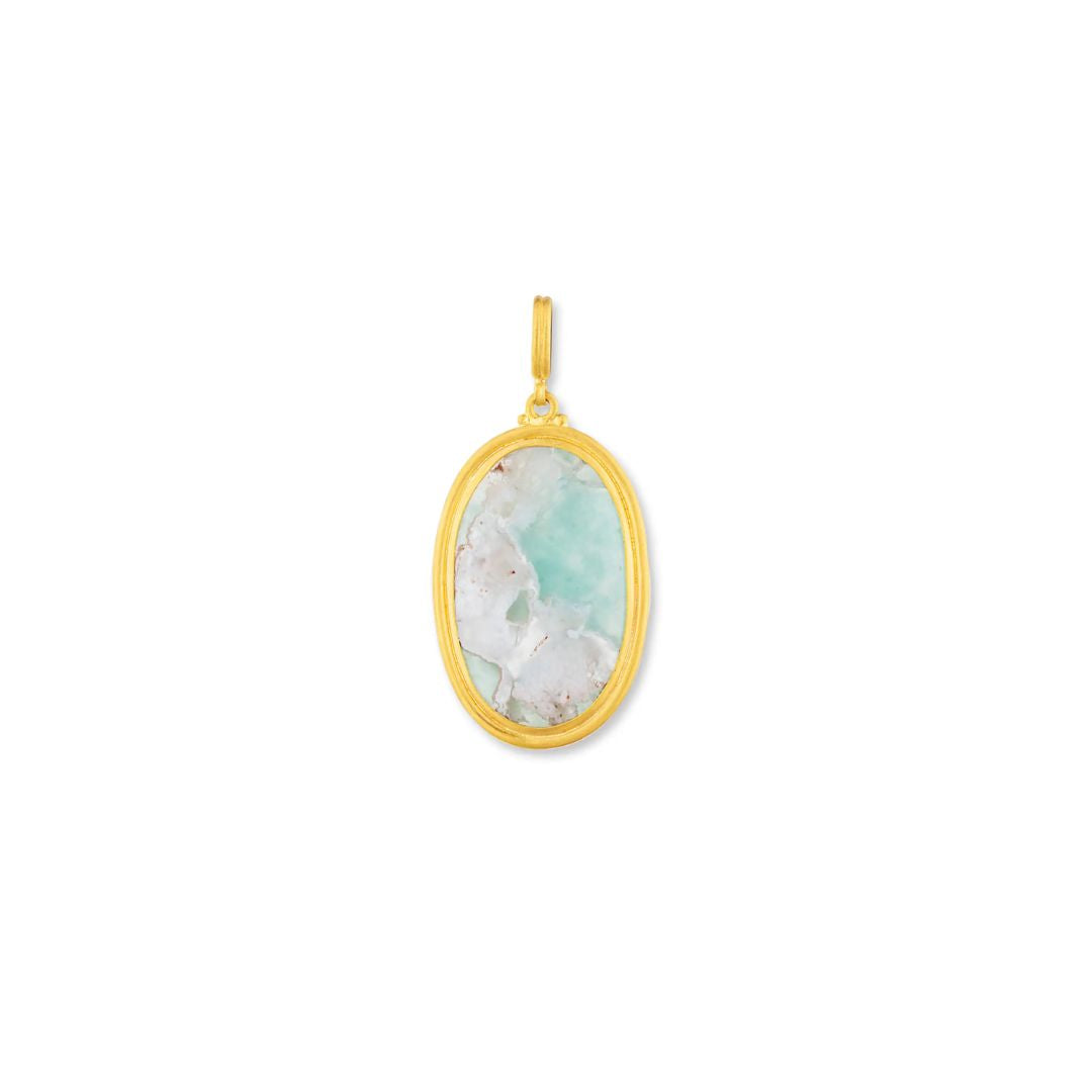 My World Aquaprase Pendant in Yellow Gold