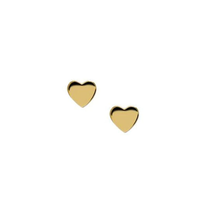 Heart Studs in Yellow Gold