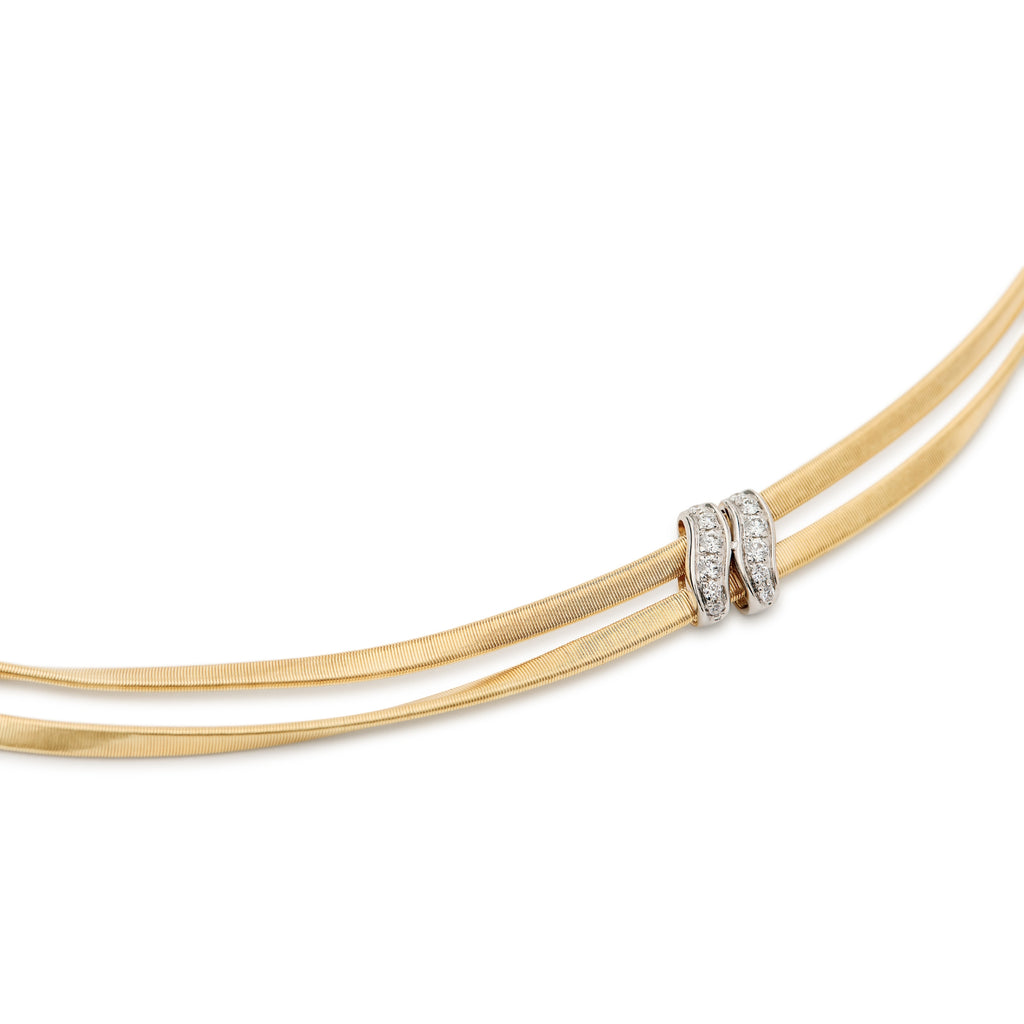 Marrakech Diamond Necklace in Yellow Gold and White Gold