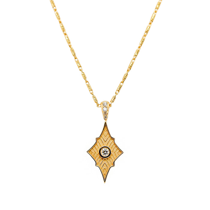 Double Sided Vibrancy Necklace in Yellow Gold