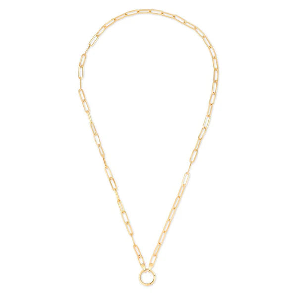 Small Paperclip Chain in Yellow Gold