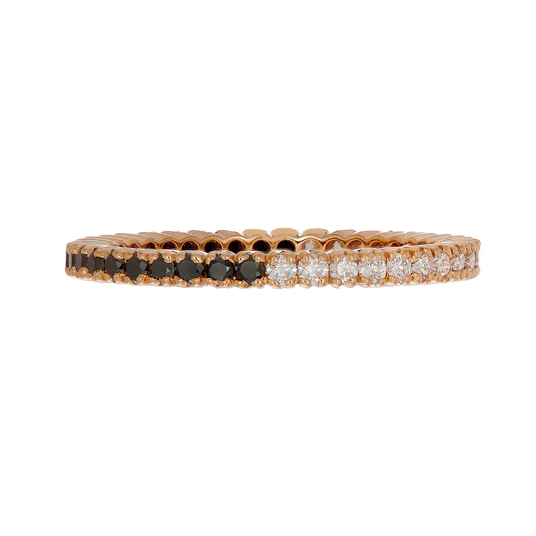 Prong Yin-Yang Band in Rose Gold