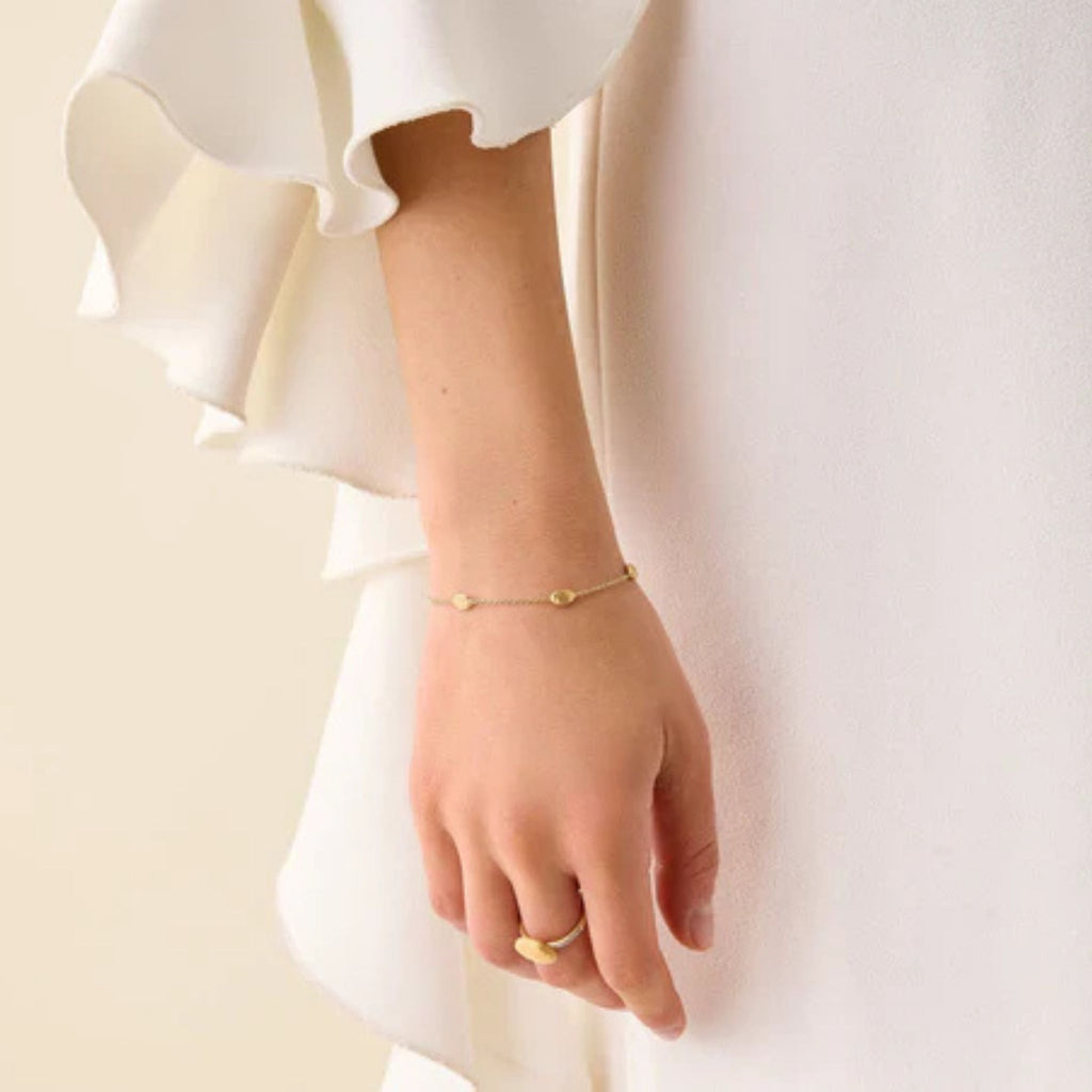 Siviglia Small Bean Bracelet in Yellow Gold