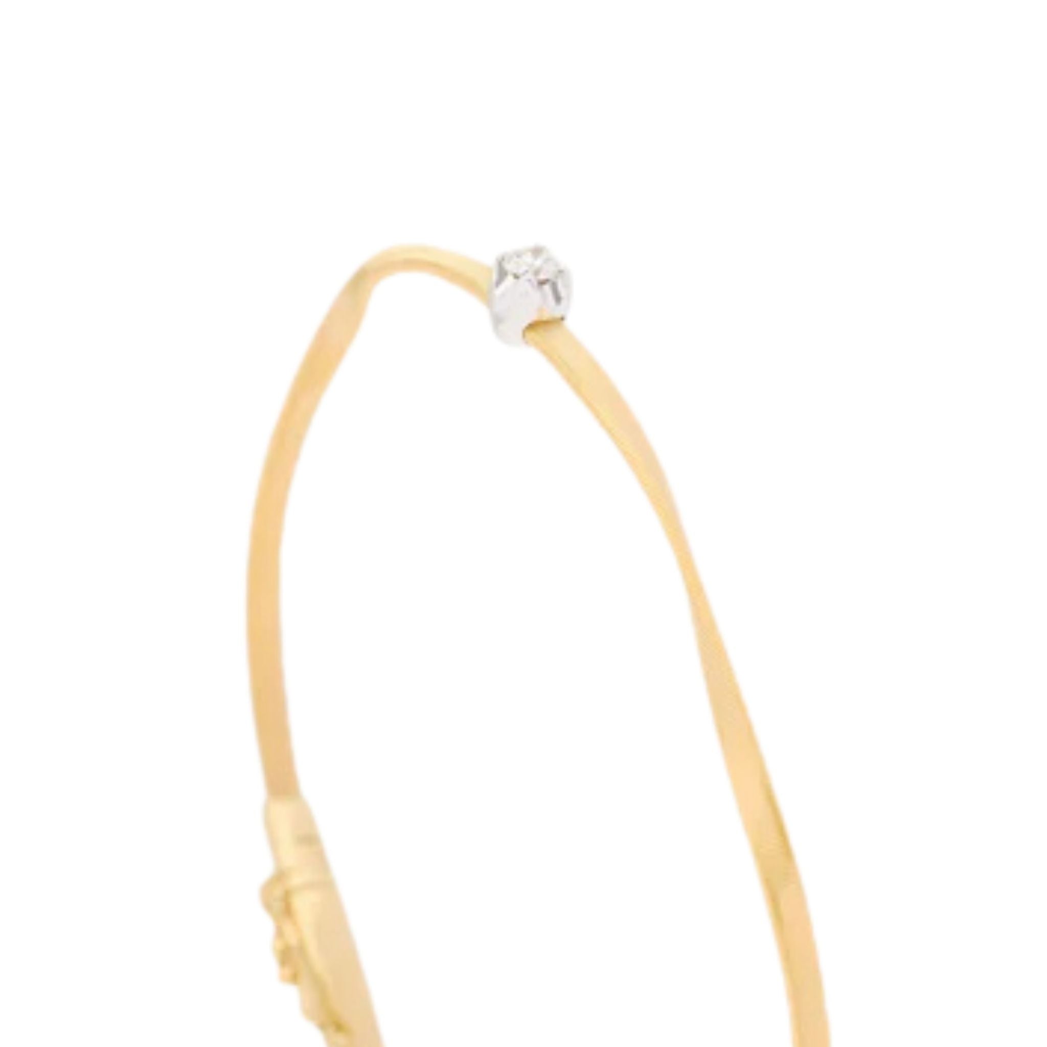 Marrakech Coil Diamond Bangle in Yellow Gold