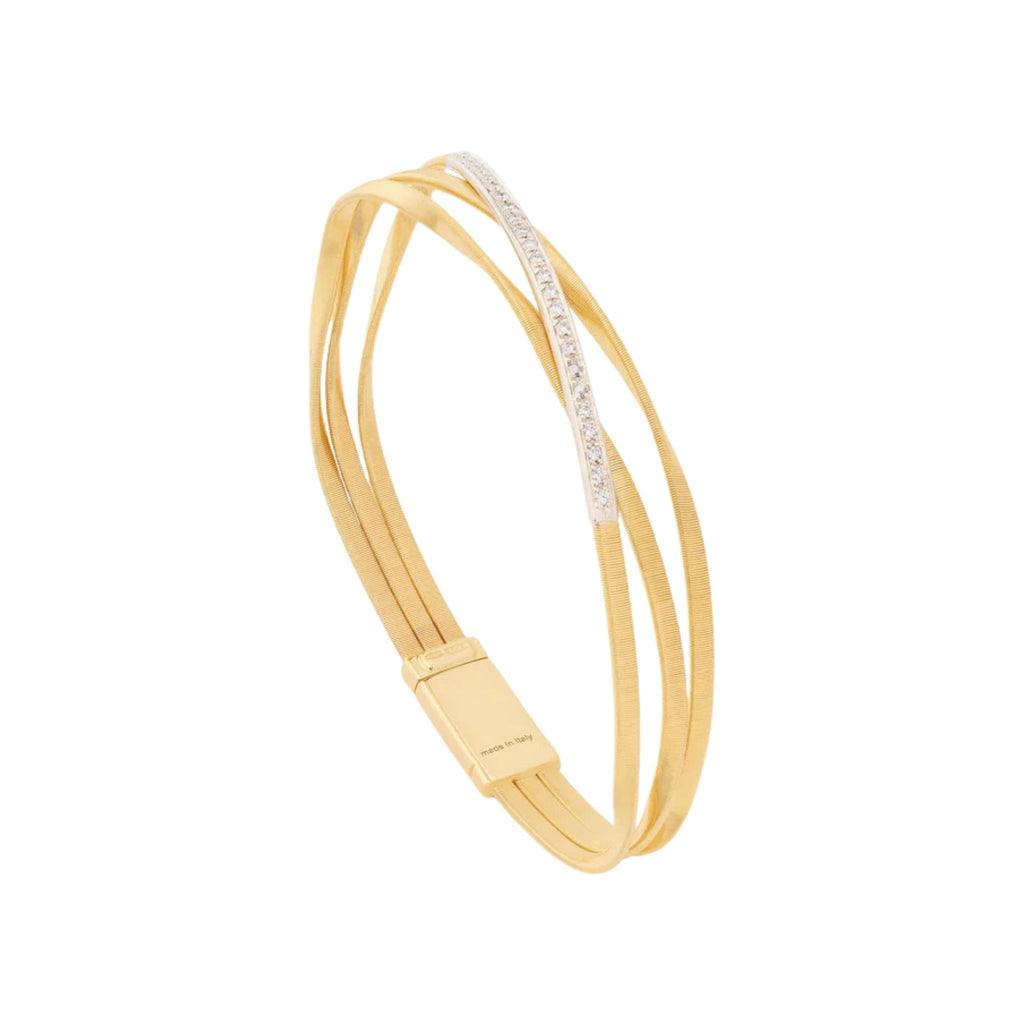Marrakech 3-Strand Diamond Bar Bracelet in Yellow Gold