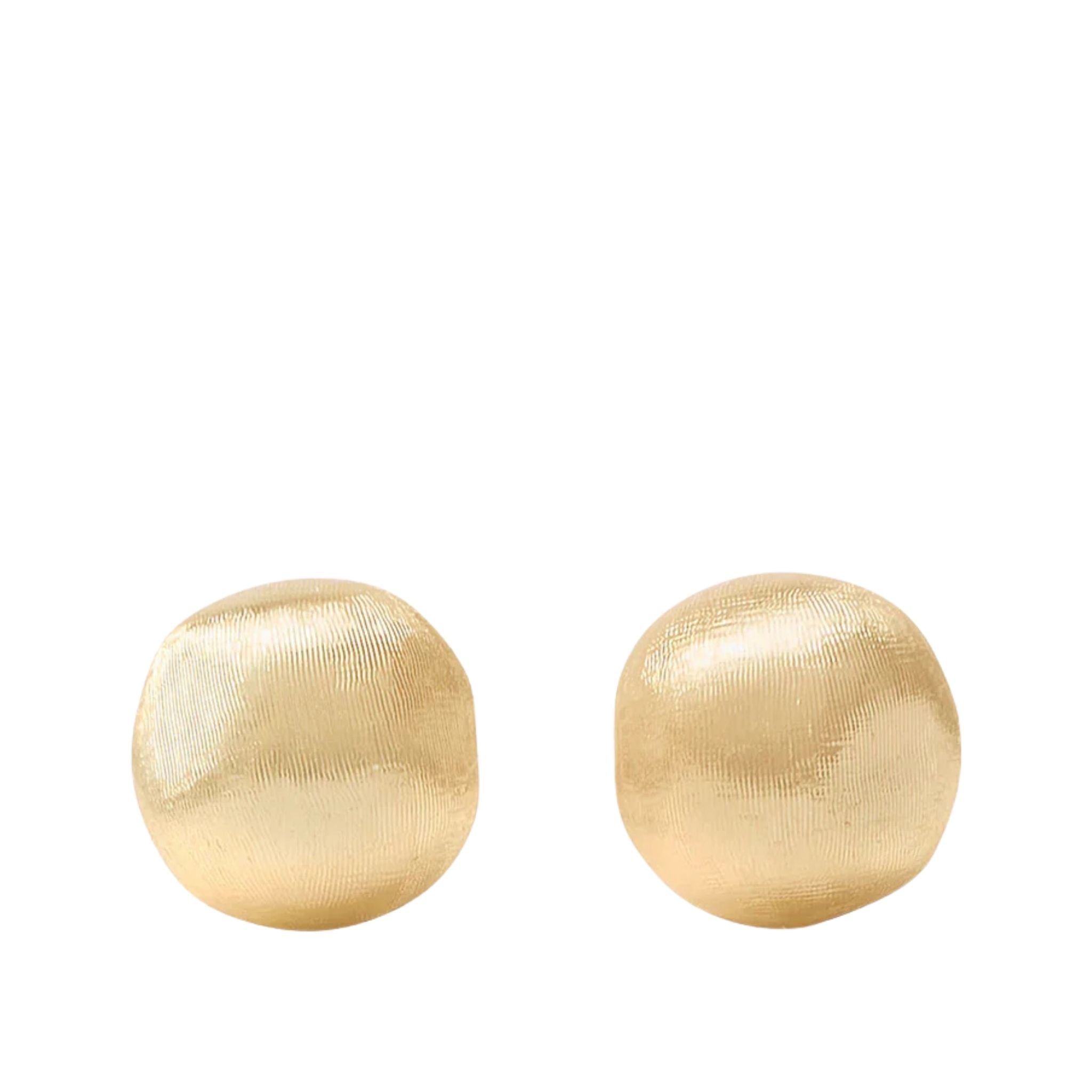 Africa Round Studs in Yellow Gold