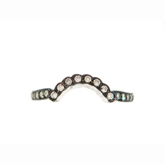 True Romance White Diamond Curved Band