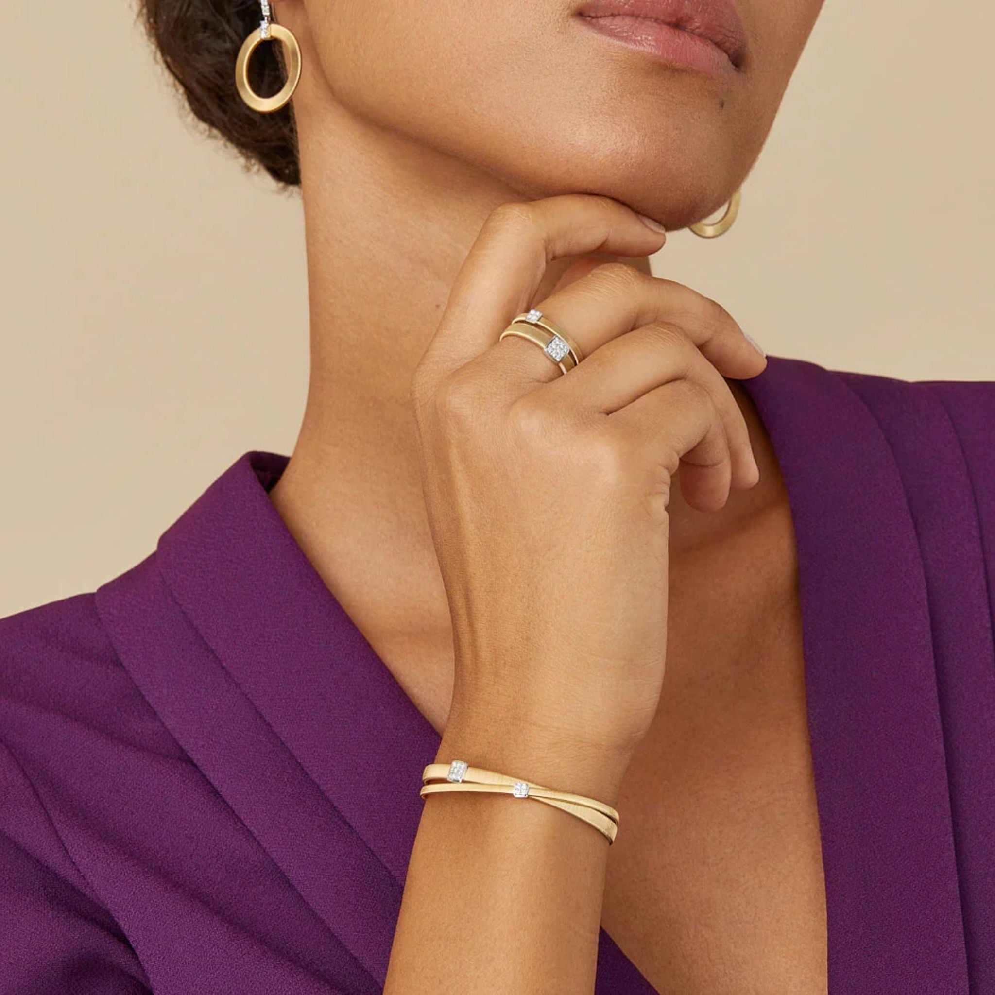 Masai Two Strand Crossover Diamond Bracelet