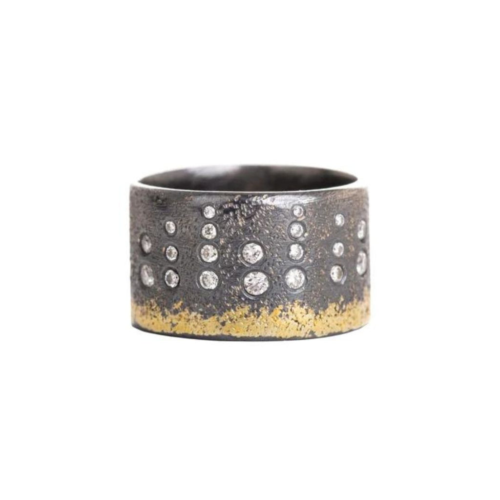 City Lights Band in Oxidized Argentium Silver