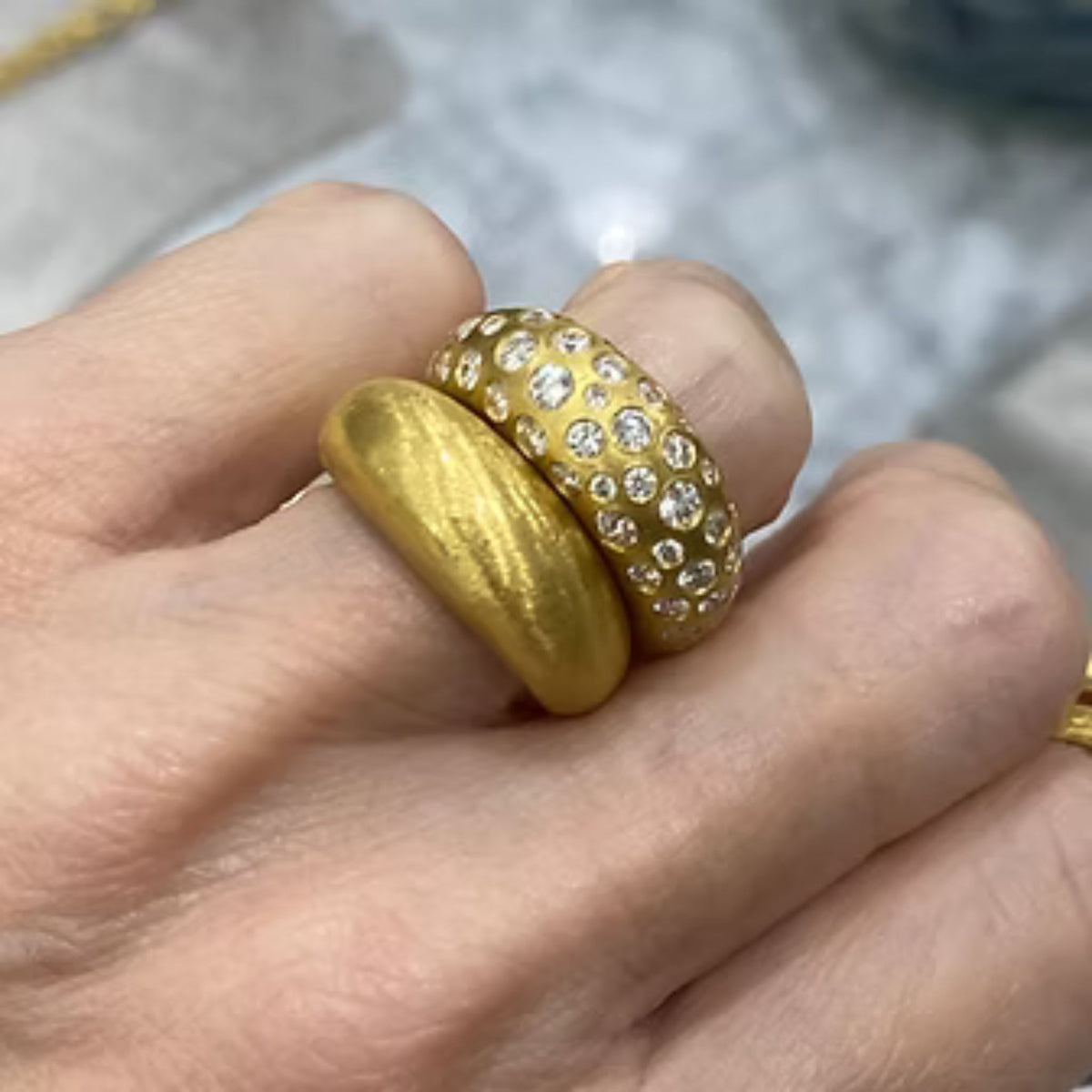Shamu Dome Ring in Yellow Gold