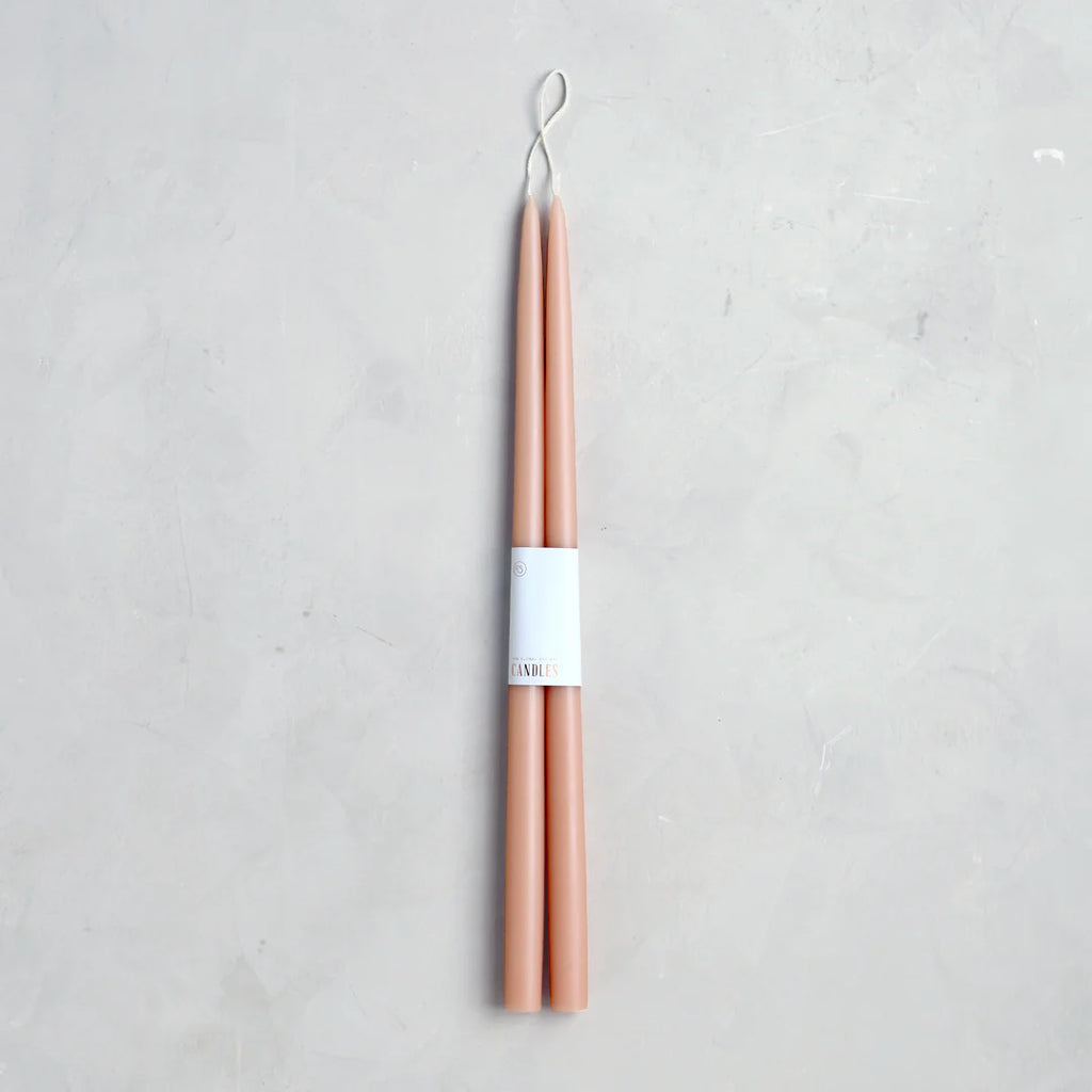 Dipped 18" Candles in Petal