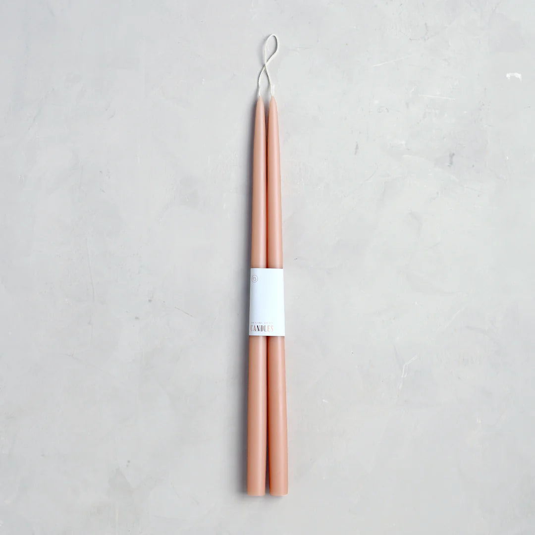 Dipped 18" Candles in Petal