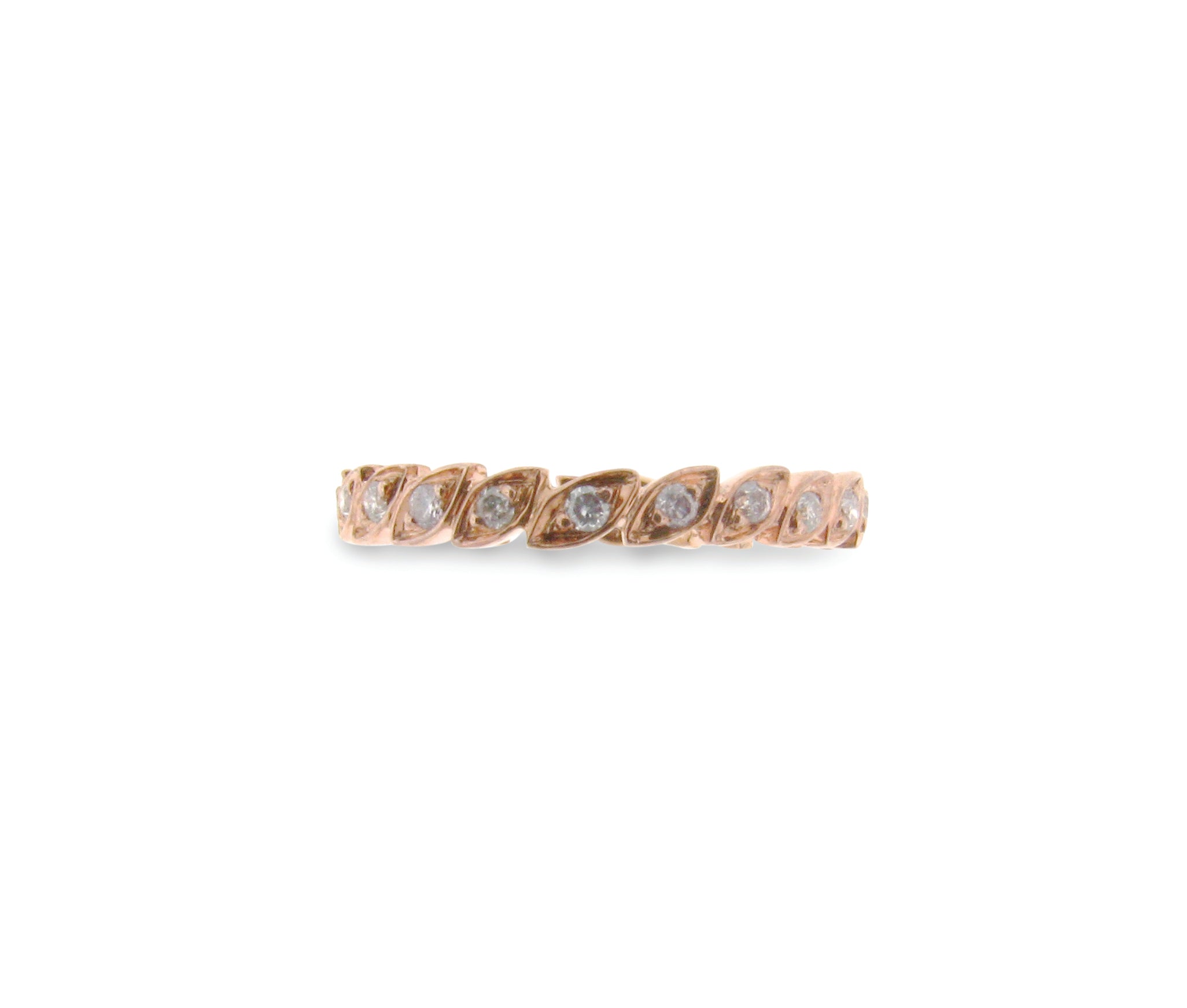 Feuille Pink Diamond Band