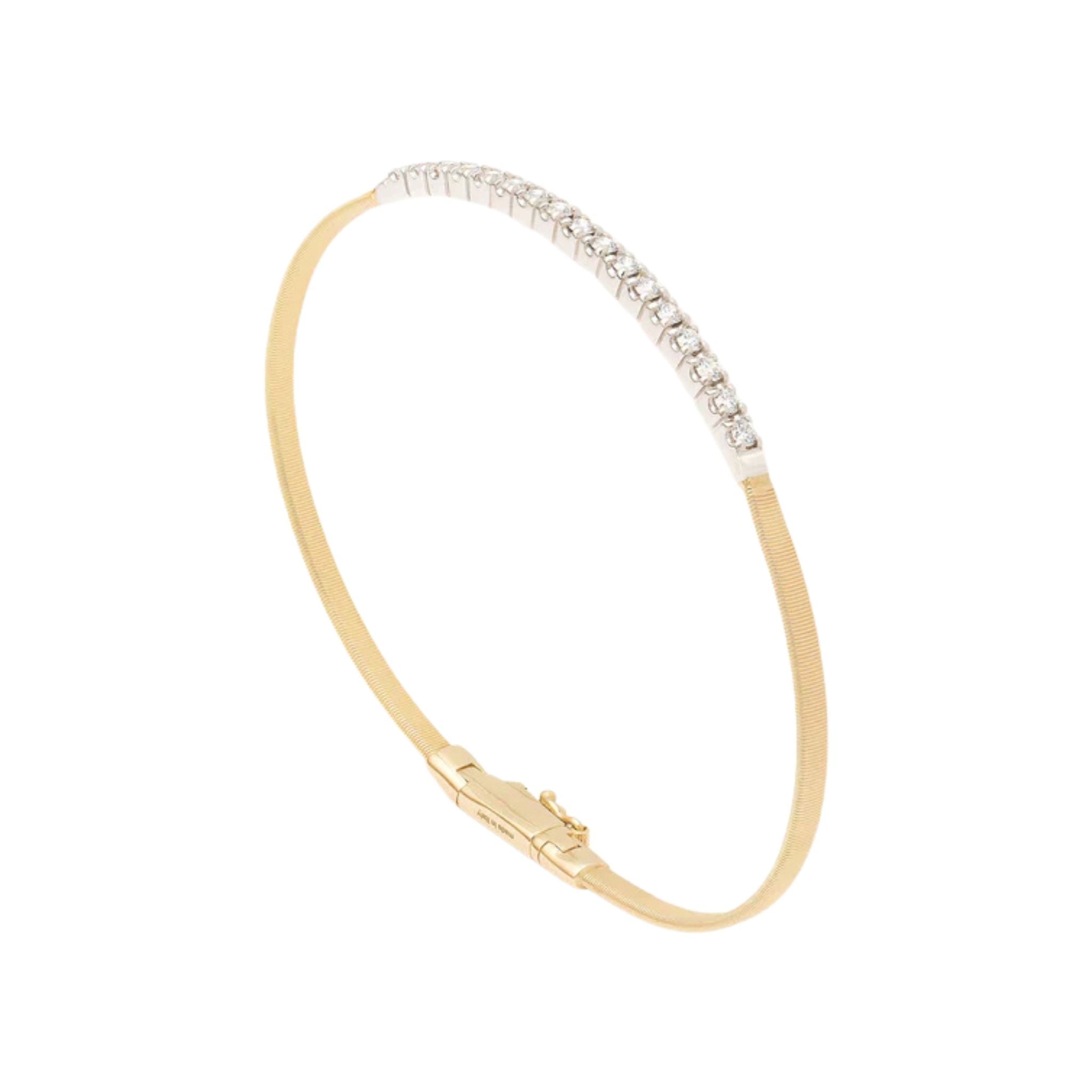 Masai Small Stackable Diamond Bracelet in Yellow Gold