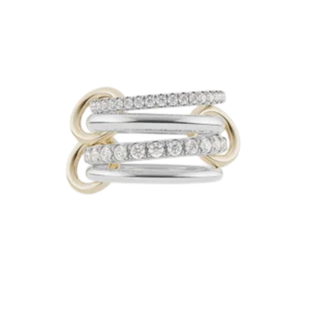 Halley SG Deux Stack in Sterling Silver and Yellow Gold