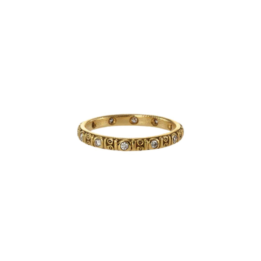 Diamond Circle Band in Yellow Gold