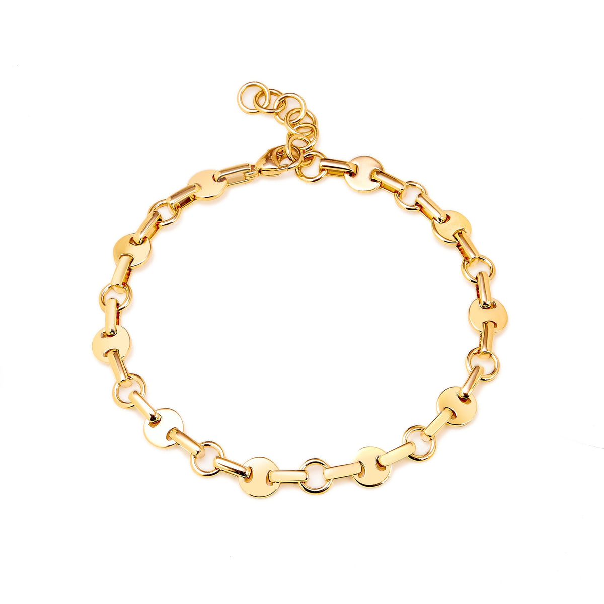 Geometrix Link Bracelet in Yellow Gold