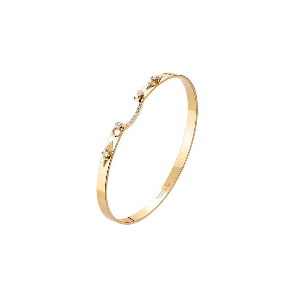 Reverie Mood Bangle in Yellow Gold