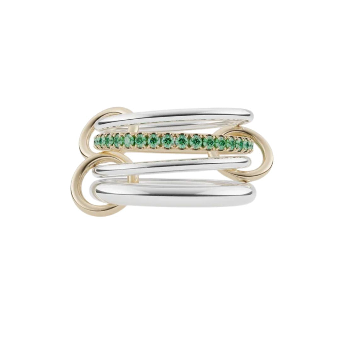 Nimbus SG Emerald Stack in Sterling Silver and Yellow Gold