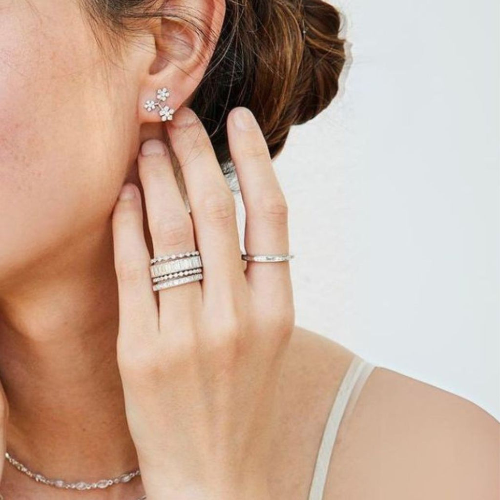 Heritage Baguette Diamond Band in White Gold