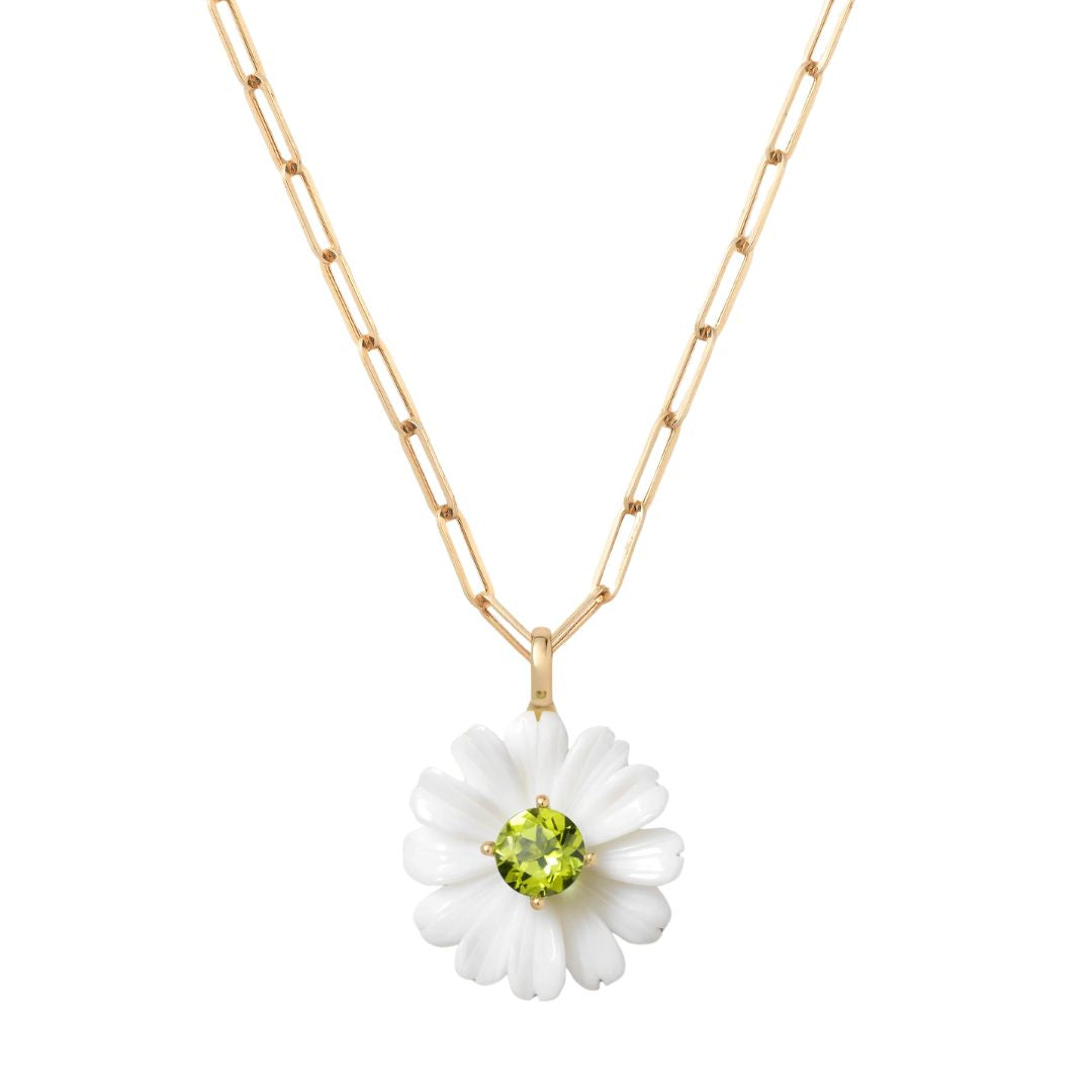Wild Flower Pendant in Yellow Gold