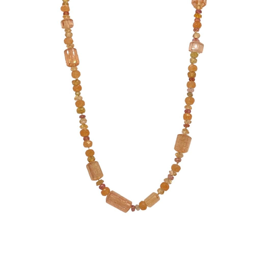 Mixed Gemstone Necklace in Yellow Gold