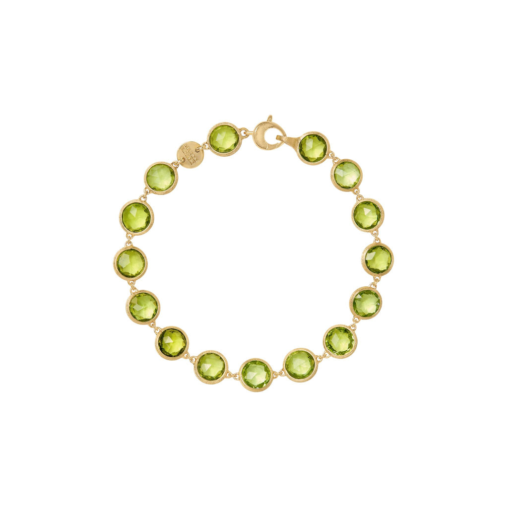 Jaipur Color Peridot Bracelet in Yellow Gold