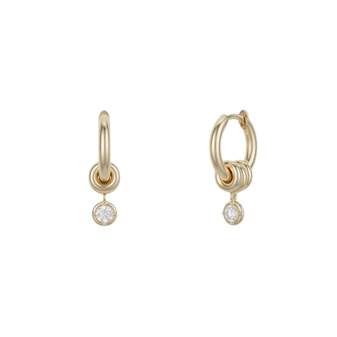 Zahra YG Hoop Earrings in Yellow Gold