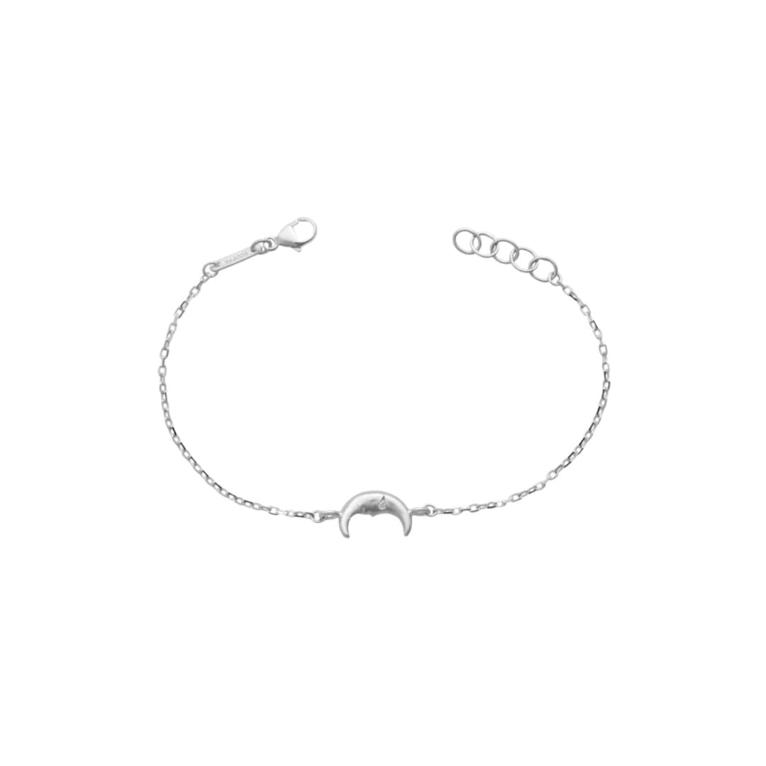 Moon Amulet Bracelet in Sterling Silver