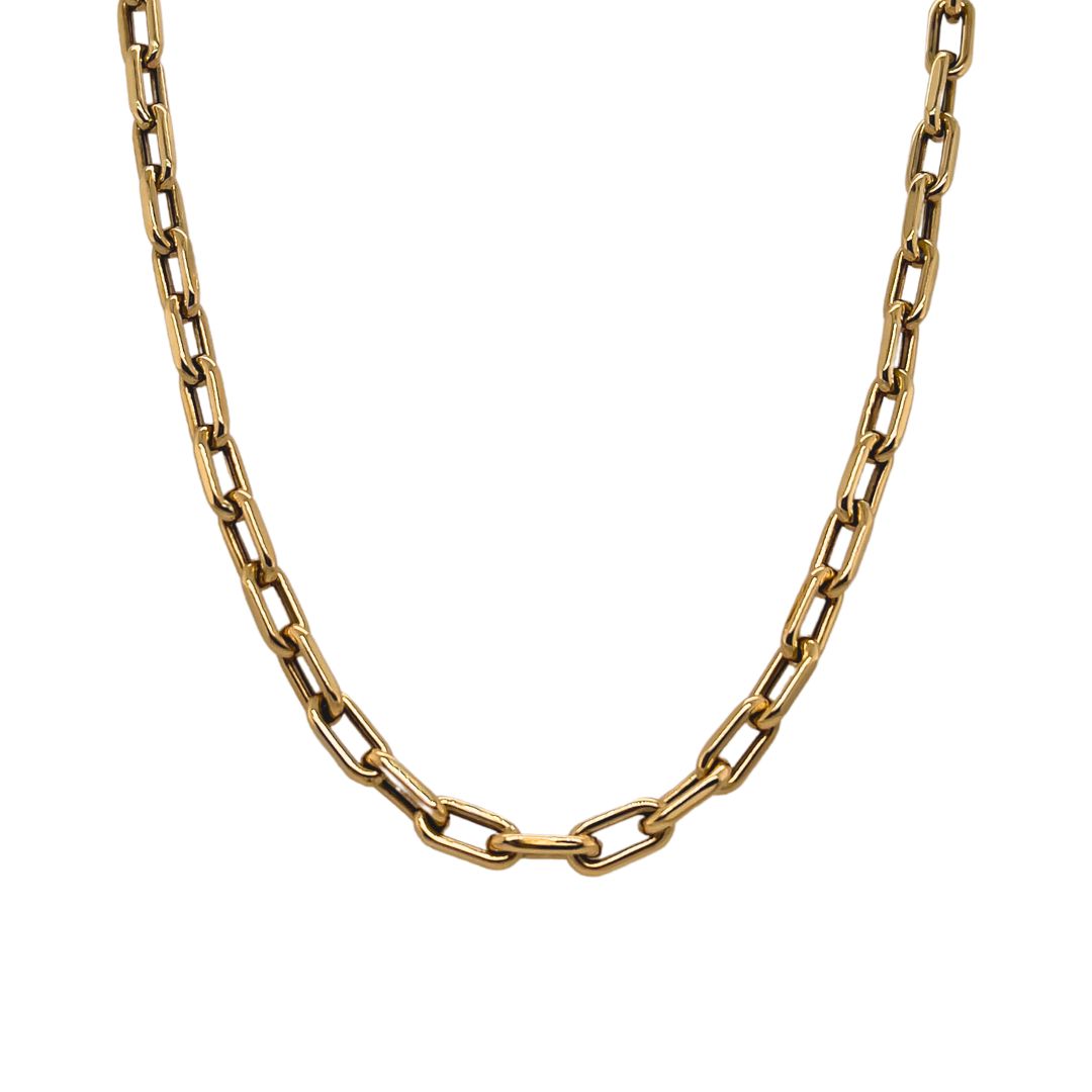 Chunky Oval Link Chain in Yellow Gold