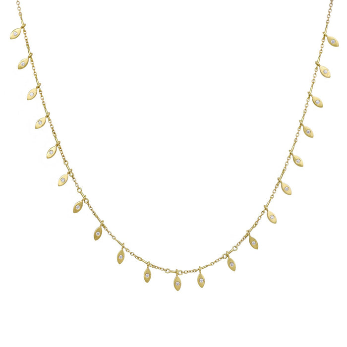Petals Demi-Fringe Necklace in Yellow Gold