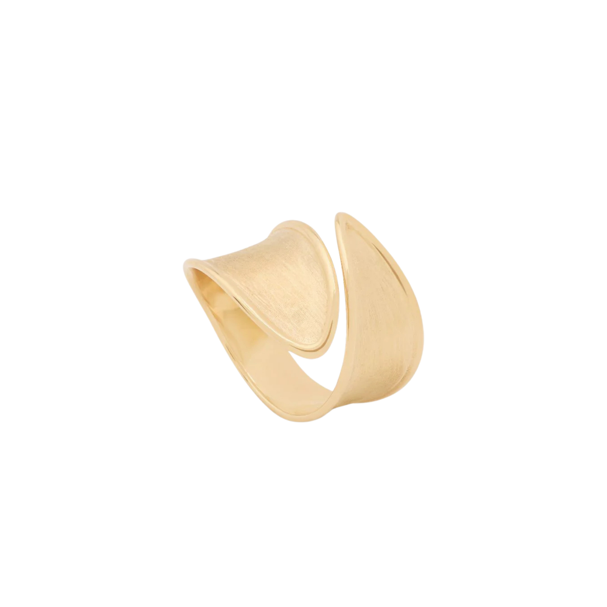 Lunaria Twist Ring in Yellow Gold